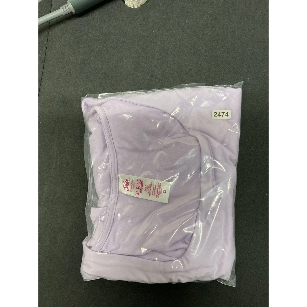 Justice Girls Cap Sleeve Seamless Top Square Neck Lavender Purple XL Plus 16P